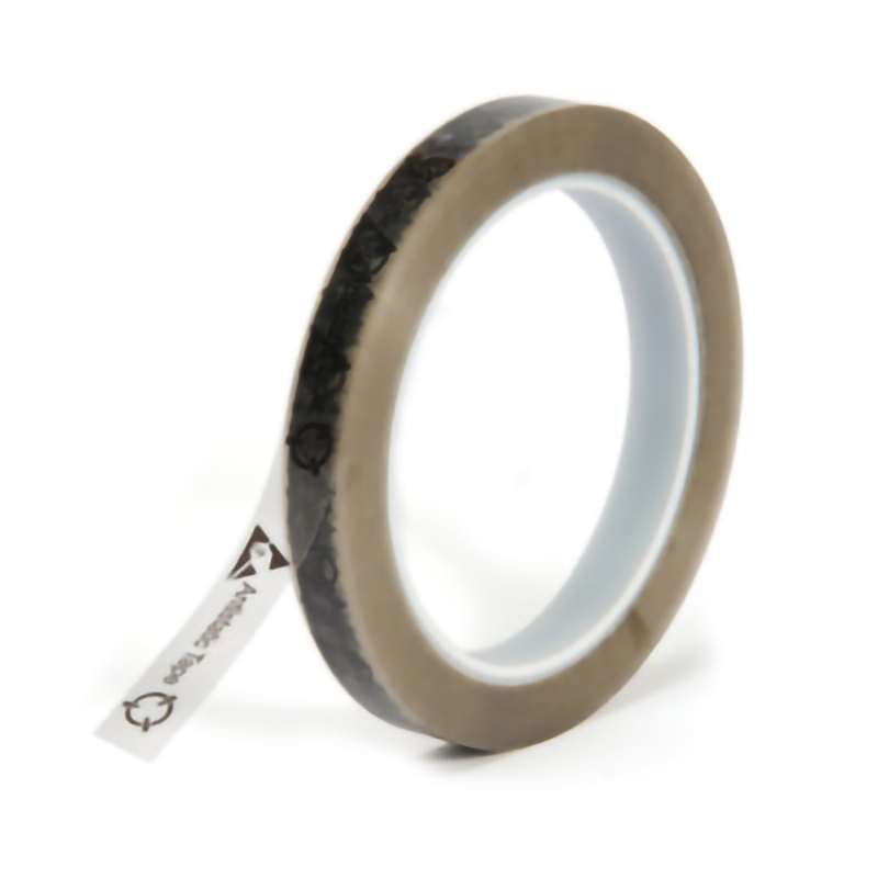 ESD Anti-Static Printed Tape, 1/2"x72 Yds, 3" Core, 2.0 mil, Clear/Blk